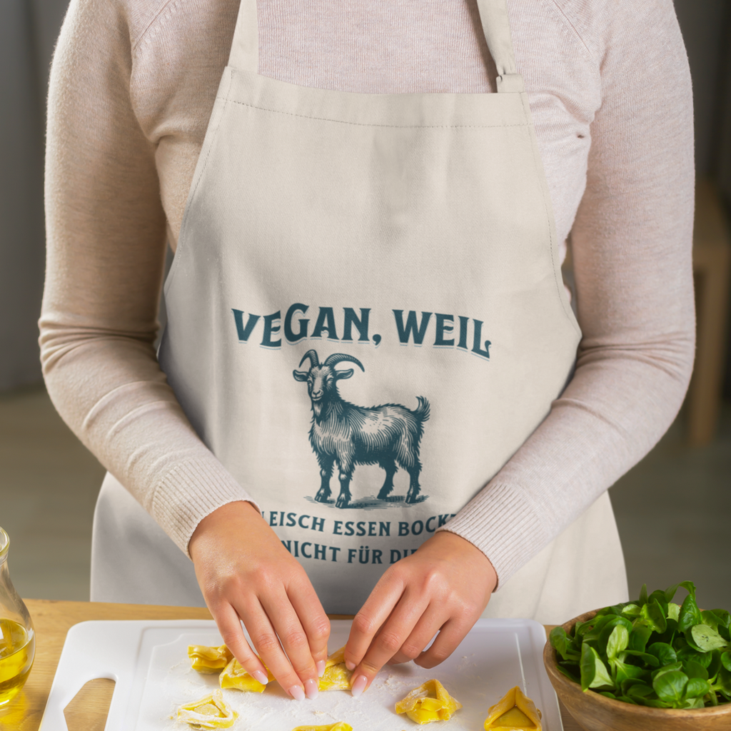 Fleisch essen bockt halt nicht für die Tiere - Schürze