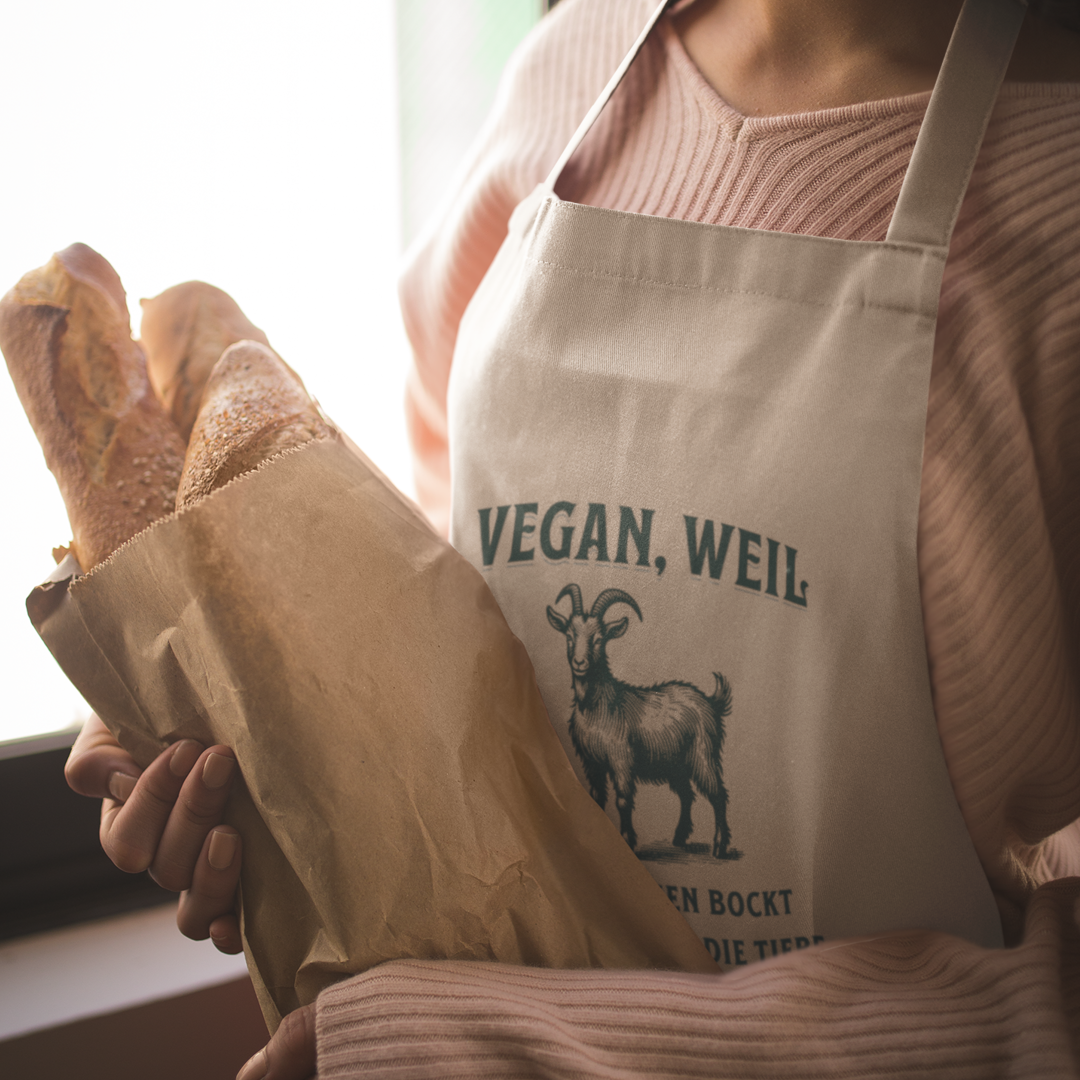 Fleisch essen bockt halt nicht für die Tiere - Schürze