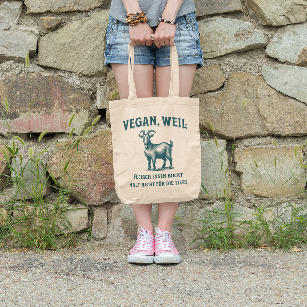 Fleisch essen bockt halt nicht für die Tiere - Tasche