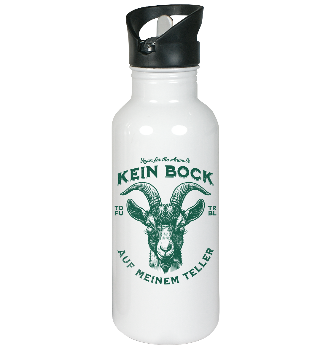 Kein Bock auf meinem Teller - Edelstahl-Trinkflasche