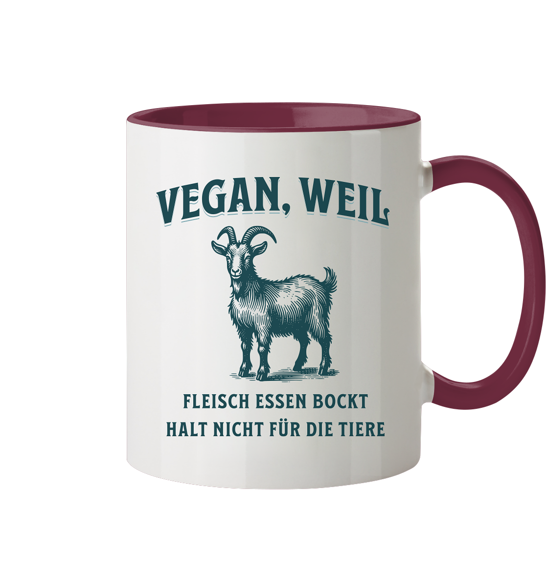 Fleisch essen bockt halt nicht für die Tiere - Tasse