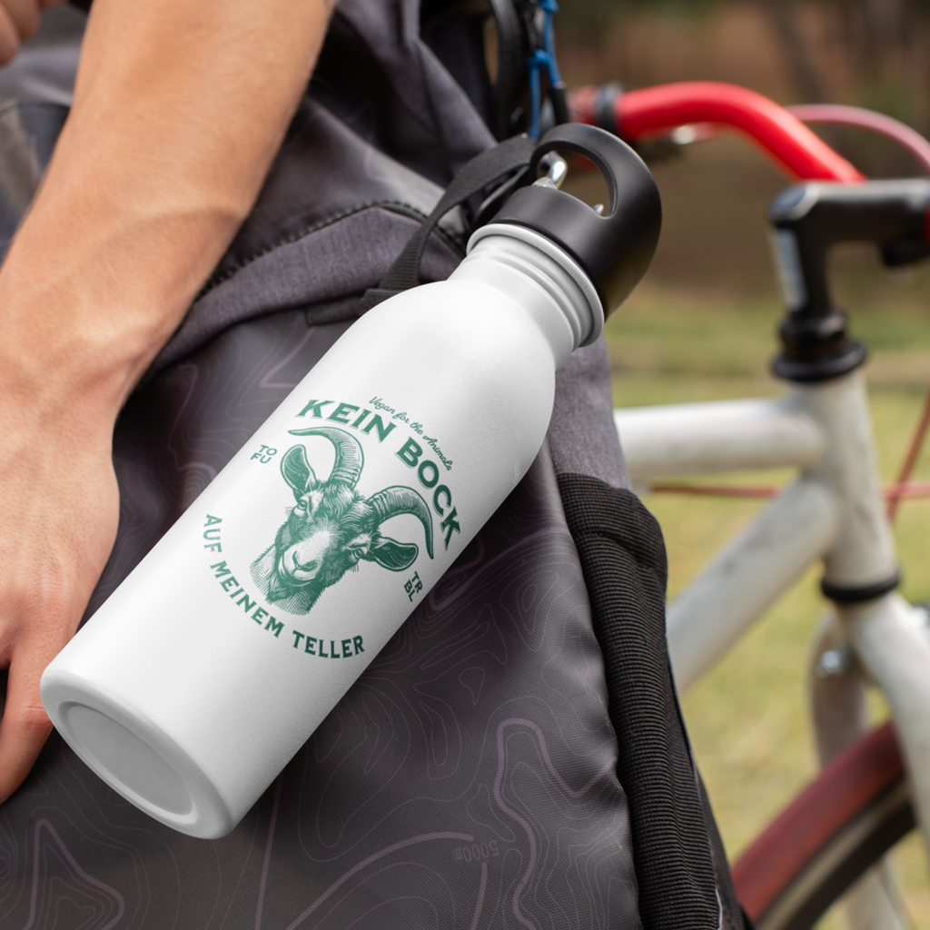 Kein Bock auf meinem Teller - Edelstahl-Trinkflasche