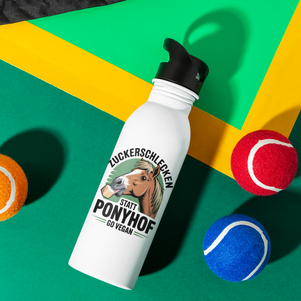 Zuckerschlecken statt Ponyhof - Edelstahl-Trinkflasche