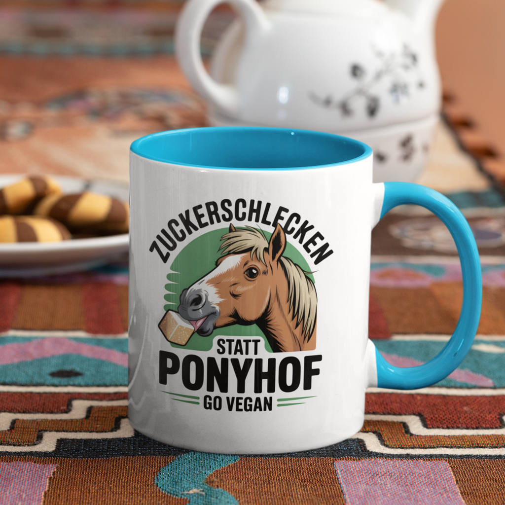 Zuckerschlecken statt Ponyhof - Tasse
